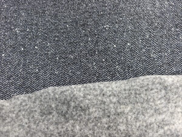 Coarse needle printed brushed fabric