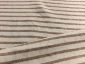 Striped plain weave fabric